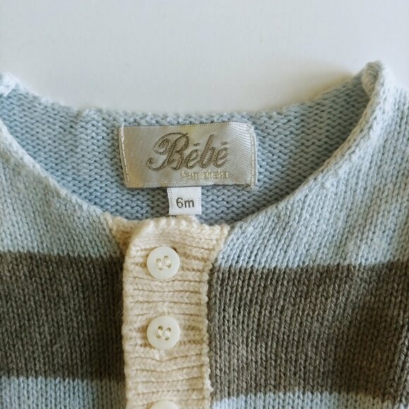 Bebe Soft Knit Striped Jumpsuit size 6 Months - Picture 7 of 13